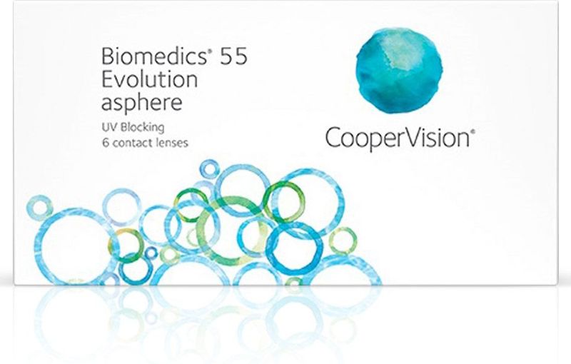 -1.25 - Biomedics® 55 evolution - 6 pack - Maandlenzen - BC 8.90 - Contactlenzen