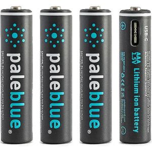 Pale Blue AAA Oplaadbare batterij 4x USB-C