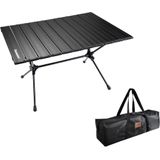 Campingmoon Lichtgewicht opvouwbare aluminium camping tafel Zwart