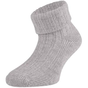 Babysokken van biologisch wol – Light grey melange – 15-16