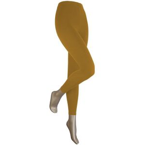 Sarlini Lange dames legging van katoen Ocre