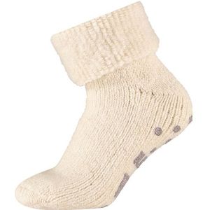 Wollen kinder huissokken met antislip – Ecru – 23-26