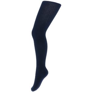 Meisjes katoenen maillot met rib - Marine - 110-116