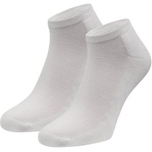 Boru - Bamboe Enkelsokken - White - Met Badstof Zool