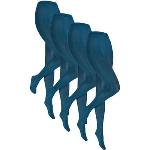 60 denier panty van Microfiber – Petrol – S-M - 4 paar
