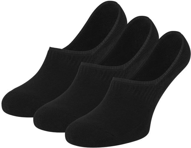 Teckel Invisible footies met badstof zool Black