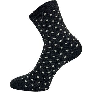 Hoge dames glittersokken met stippen – Grey melange – One-size