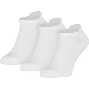Sneakersokken van katoen met badstofzool - 3 paar – White – 35-38