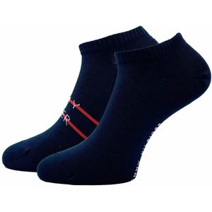 Heren sneakersokken met logo 2-pack – Navy – 39-42