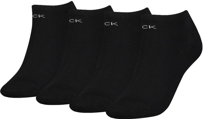 Calvin Klein Dames sneakersokken 4-pack Black