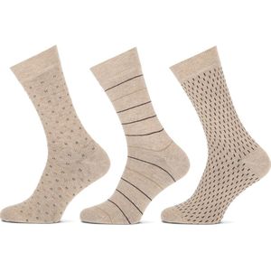 Heren sokken met dessins – Beige