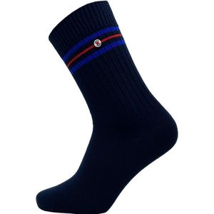 Unisex ribgebreide sokken met strepen bordeaux – Bordeaux – 41-46