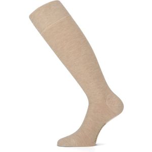 Dames kniekousen van cashmere - beige melange - 35-38