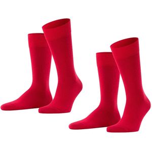 FALKE Happy heren sokken 2-pack Scarlet