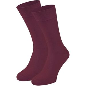 MarcMarcs Klassieke herensokken van katoen 2-pack Bordo