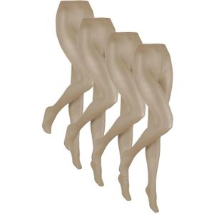60 denier panty van Microfiber – Stone – S-M - 4 paar