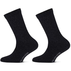 Meisjes sokken glitter 2-paar - Marine - 19-22