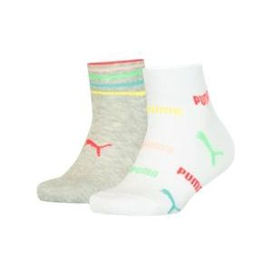 Halfhoge kindersokken met logo's – White – 31-34