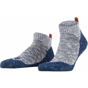 FALKE Lodge Homepad antislip noppen katoen huissokken heren blauw - Maat 39-40