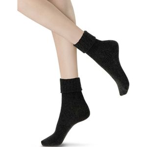Dames sokken Hilda - Black Melange - 35-38
