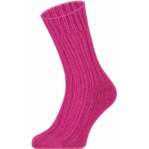 Boru Noorse Alpaca sokken Fuchsia