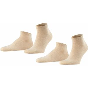 FALKE Happy heren sneakersokken 2-pack sand Melange