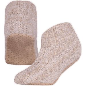 Basset Huissloffen chenille hairy high cuff Beige