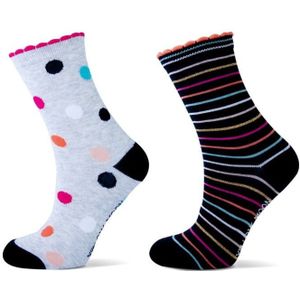 Yellow Moon - Katoenen Kindersokken - Stippen en Strepen - 19-22