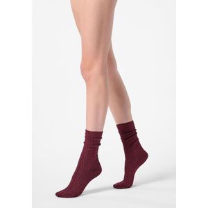 Diamonds Rib - Sokken - Deep Red