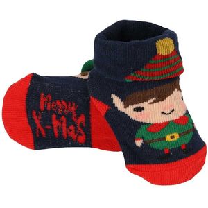 Kerstmis babysokken – Navy – 0-4 M