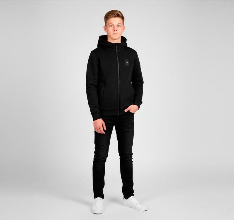 Blauerunisex voor kinderen. 25WBLKF02445 Colby jack zwart (10años= 140cm), Casual, Polyester, kinderkleding