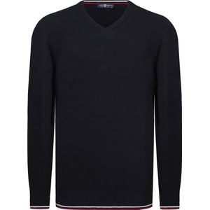 Jimmy Sanders - V Trui - Navy - 100% Katoen - Heren