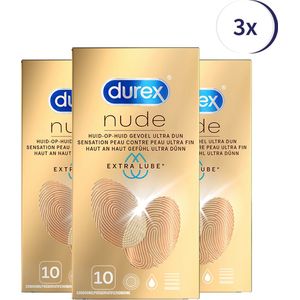 Durex Nude Extra Lube 10st x 3