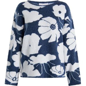 Trui 'Lurea' - Gebreide Trui - Bloemenprint - Lange Mouw - Normale Lengte