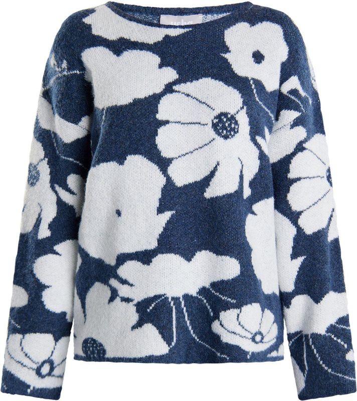 Trui 'Lurea' - Gebreide Trui - Bloemenprint - Lange Mouw - Normale Lengte
