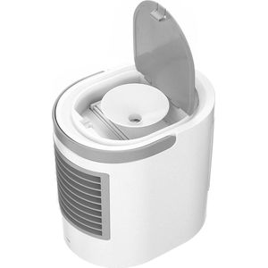 MikaMax Bureau Ventilator – Ventilator - Mini Ventilator - USB Ventilator - Draagbare Aircooler - Gekoeld door Water - Met sfeerverlichting - 3 Snelheden