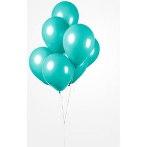 25 Ballonnen Turquoise , 30 cm ,100% biologisch afbreekbare Ballonnen,  Helium geschikt, Verjaardag, Feest, Voetbal