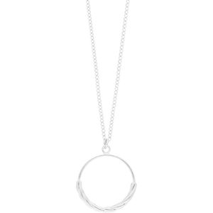 Silver Lining collier met ronde hanger tors 925 zilver