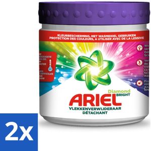 2 x Ariel Vlekverwijderaar Diamond Bright Gekleurde Was 500 gr - Vlekkenverwijderaar - Waspoeder - Gekleurde Was - Ariel Diamond Bright - Vlekken Verwijderen