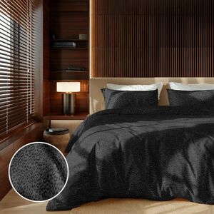 Zydante - Embossed Panther - Dekbedovertrek - Blauw - Tweepersoons 200x200 cm - Microvezel