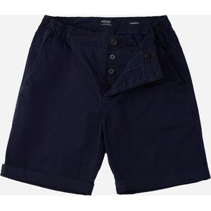Mr Jac - Slim Fit - Heren - Korte Broek - Shorts - Garment Dyed - Pima Cotton - Donker Blauw - Maat L