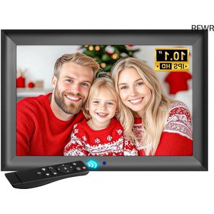 RFWR® 10,1 Inch Digitale Fotolijst met HD-Scherm en Multifunctionele Functies