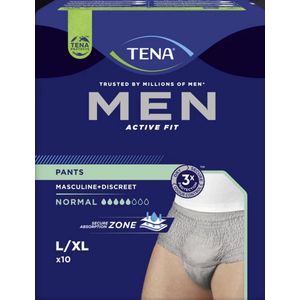 Tena Men Active Fit Pants Normal - Beschermend Mannenondergoed - Blauw - 4 Pakken van 10 Stuks