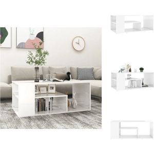 vidaXL Woonkamertafel - Salontafel - 100 x 50 x 40 cm - hoogglans wit - Tafel