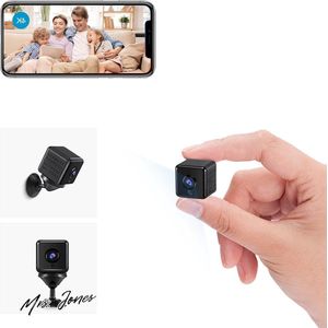 Mrs. Jones Premium Spioncamera WiFi 4K HD - Binnen en buiten - Draadloos - Lange opname - Batterijen - Bewegingsdetectie - Nachtzicht