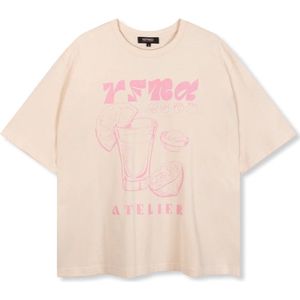 Refined Department Oversized RFND t-shirt MAGGY Vintage White - Maat S