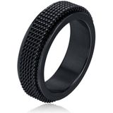 Mendes Jewelry Mesh Ring - Spinner Black-20mm