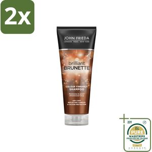 John Frieda – Shampoo – Colour Vibrancy – Kleurbehoud en glans – 250 ml - Voordeelverpakking - 2 stuks - Kleur intensiteit - Hydrateren haar