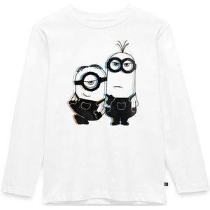 Minions Stuart En Kevin Glitch Premium T-Shirt Kinderen Met Lange Mouwen