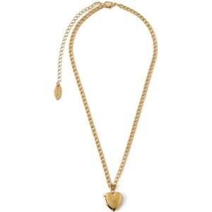 Orelia ketting kort met hart medaillon goudkleurig